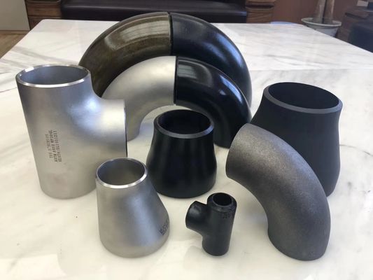 Kalite  45D 90D 180D Carbon Steel Butt Welded Pipe Fittings ASME B16.9 B16.28 A234WPB Fabrika