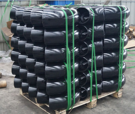 Karbon Çelik ASTM A234 WPB Ek Parçaları ANSI B16.28 1/2 İnç 48 İnç Siyah Boya