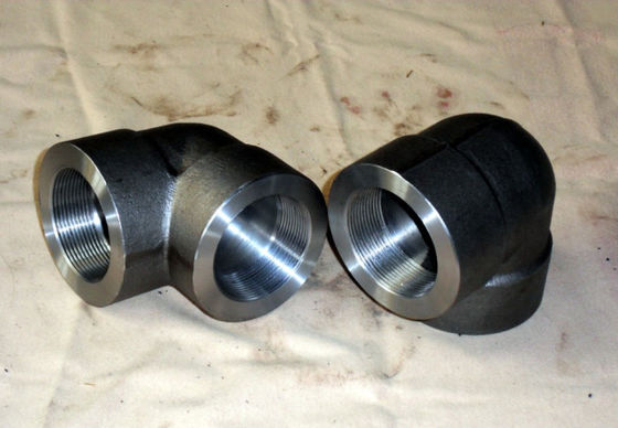 ASME B16.11 Dövme Parçaları ASTM A105N SW Uydurma Dirsek Tee Kaplin 3000 lbs
