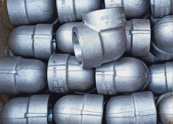 ASME B16.11 A105 Dirsek 3000 Lbs Soket Kaynak Dişli Dövme Çelik Bağlantı Elemanı