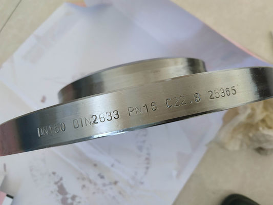 Çelik Wnrf Pn25 Ss316 Galvanizli Boru Flanşı Sarı Boyama Bs4504 Standardı