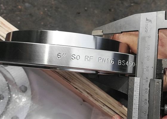 Çelik Wnrf Pn25 Ss316 Galvanizli Boru Flanşı Sarı Boyama Bs4504 Standardı